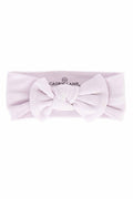 Barely Orchid Bamboo Waffle Knit Large Bow Headwrap
