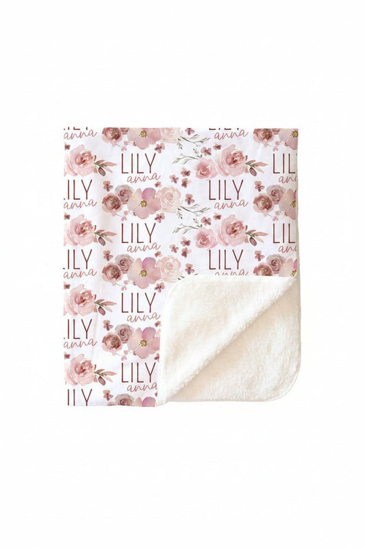 Rosie's Rose Garden Personalized Toddler Blanket