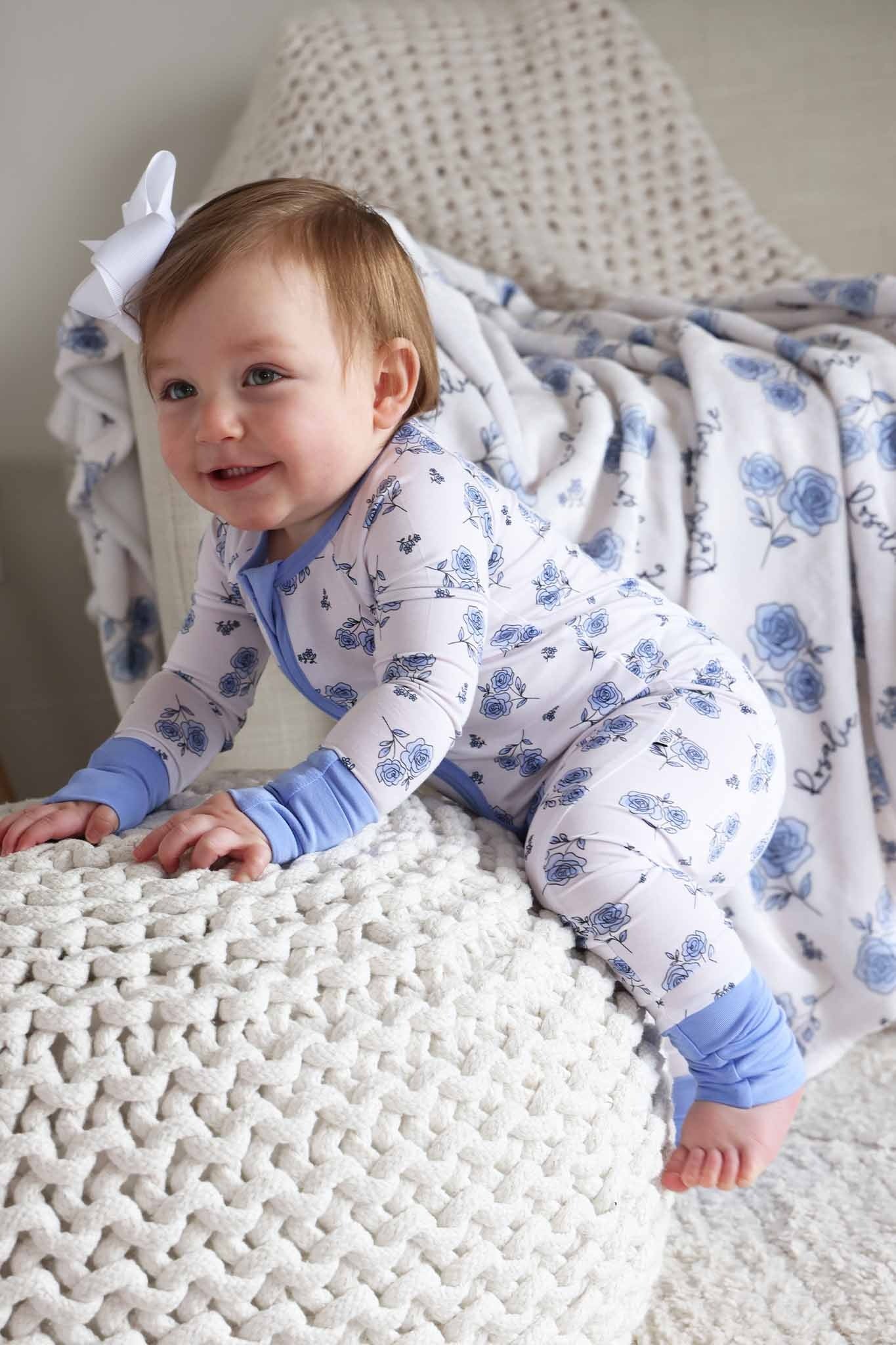 Sapphire Garden Convertible Bamboo Zip Romper