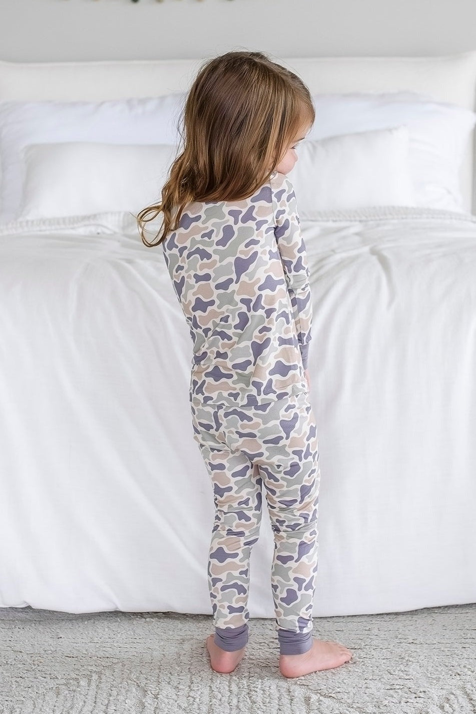 Two Piece Bamboo Pajama Set | Camo Cutie