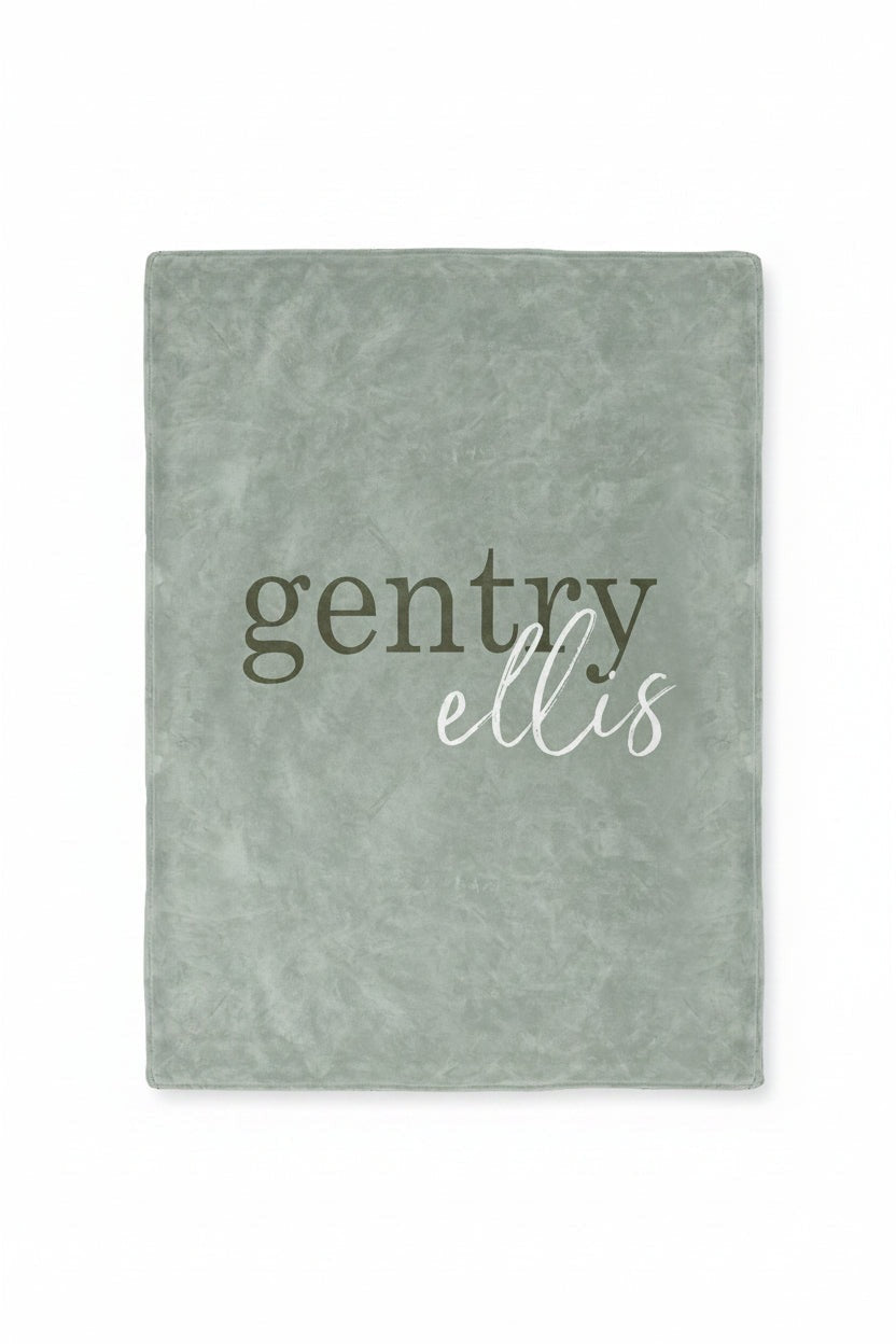 Color Story | Moss Personalized Toddler Blanket
