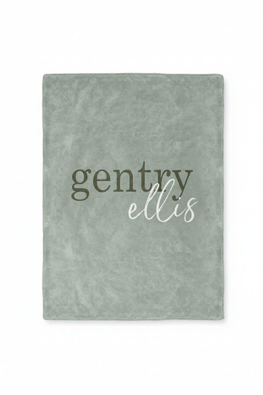 Color Story | Moss Personalized Toddler Blanket