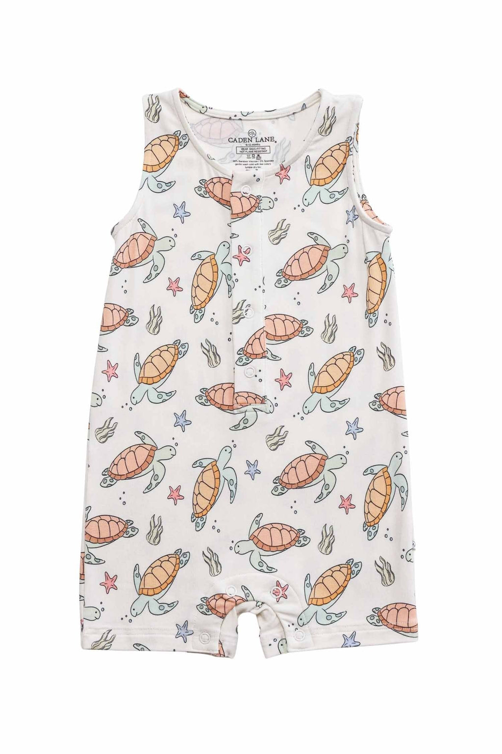 Sleeveless Snap Romper | Turtley Rad
