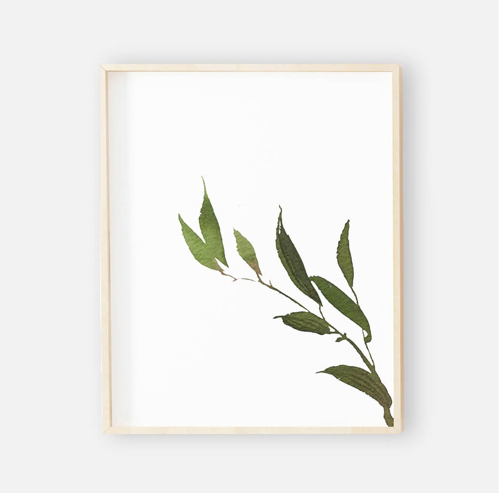 Olive Leaf Digital Nursery Art Print Group