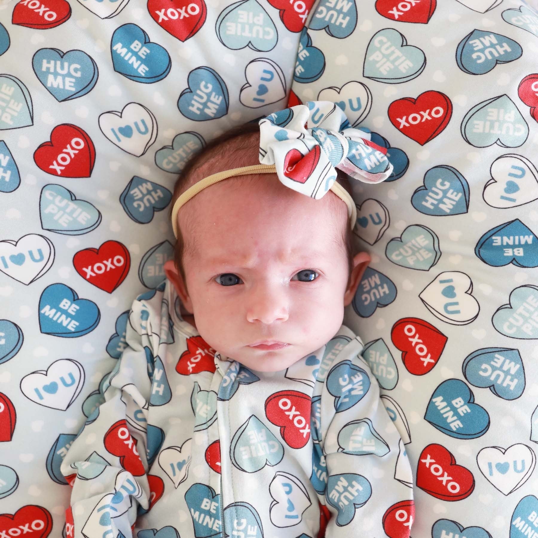 Candy Crush Knit Bow Headband | Blue