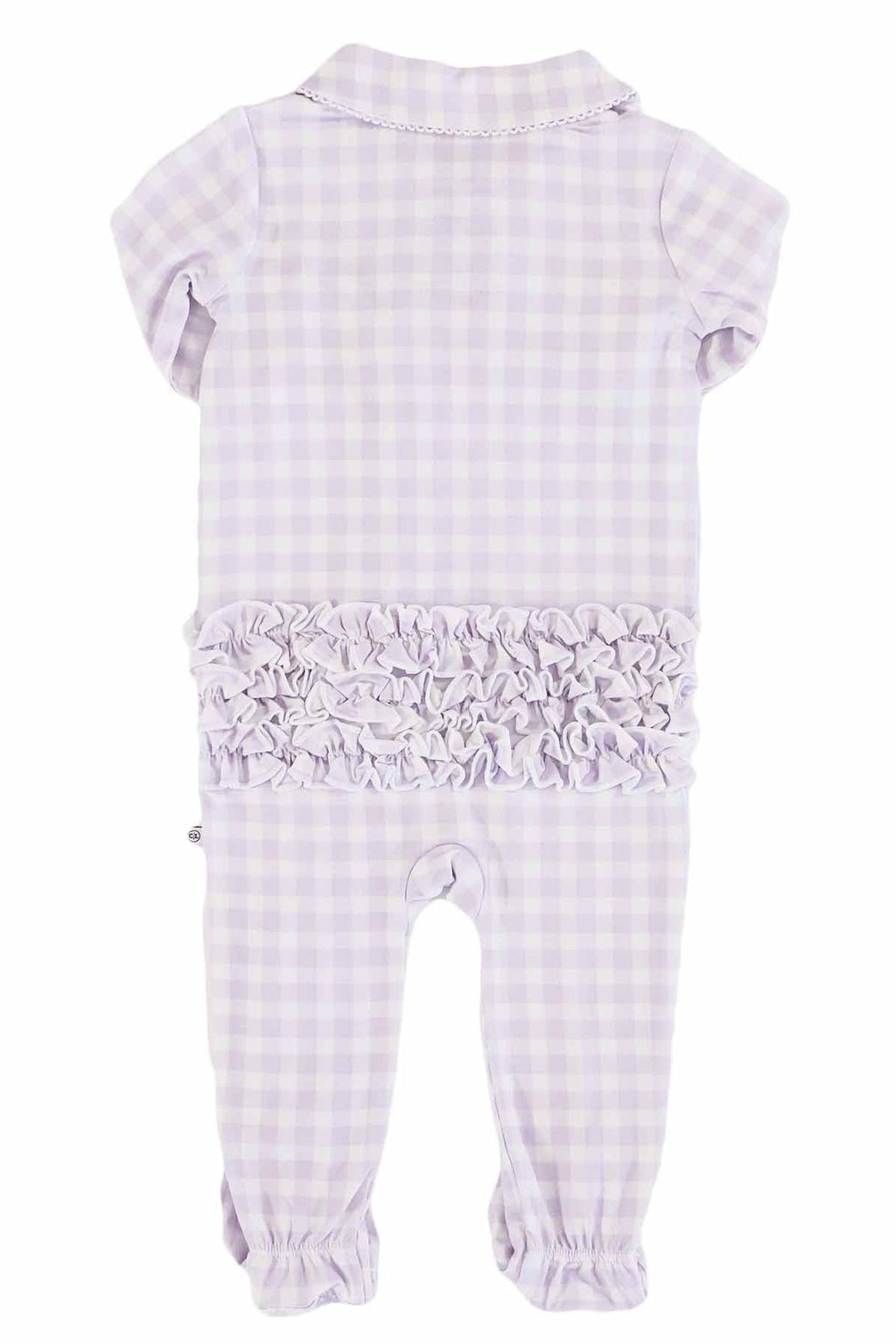 Peter Pan Collar Ruffle Zipper Footie