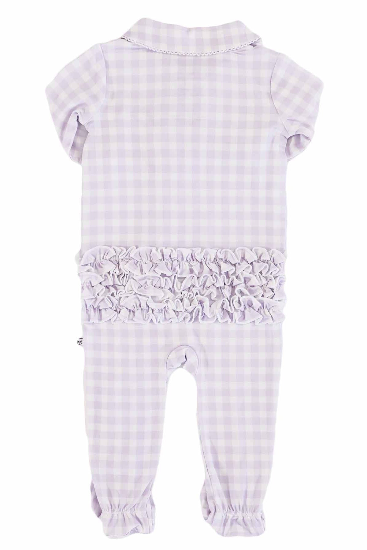 Peter Pan Collar Ruffle Zipper Footie