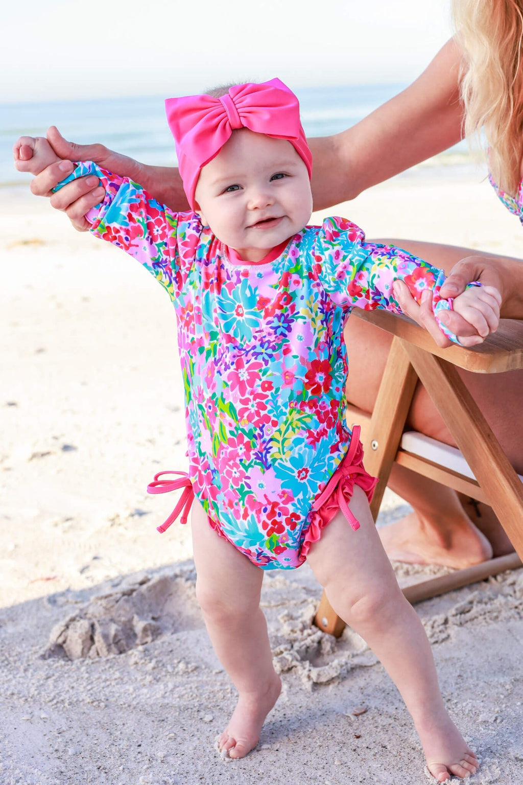 Swim Bow | Fuchsia Petals