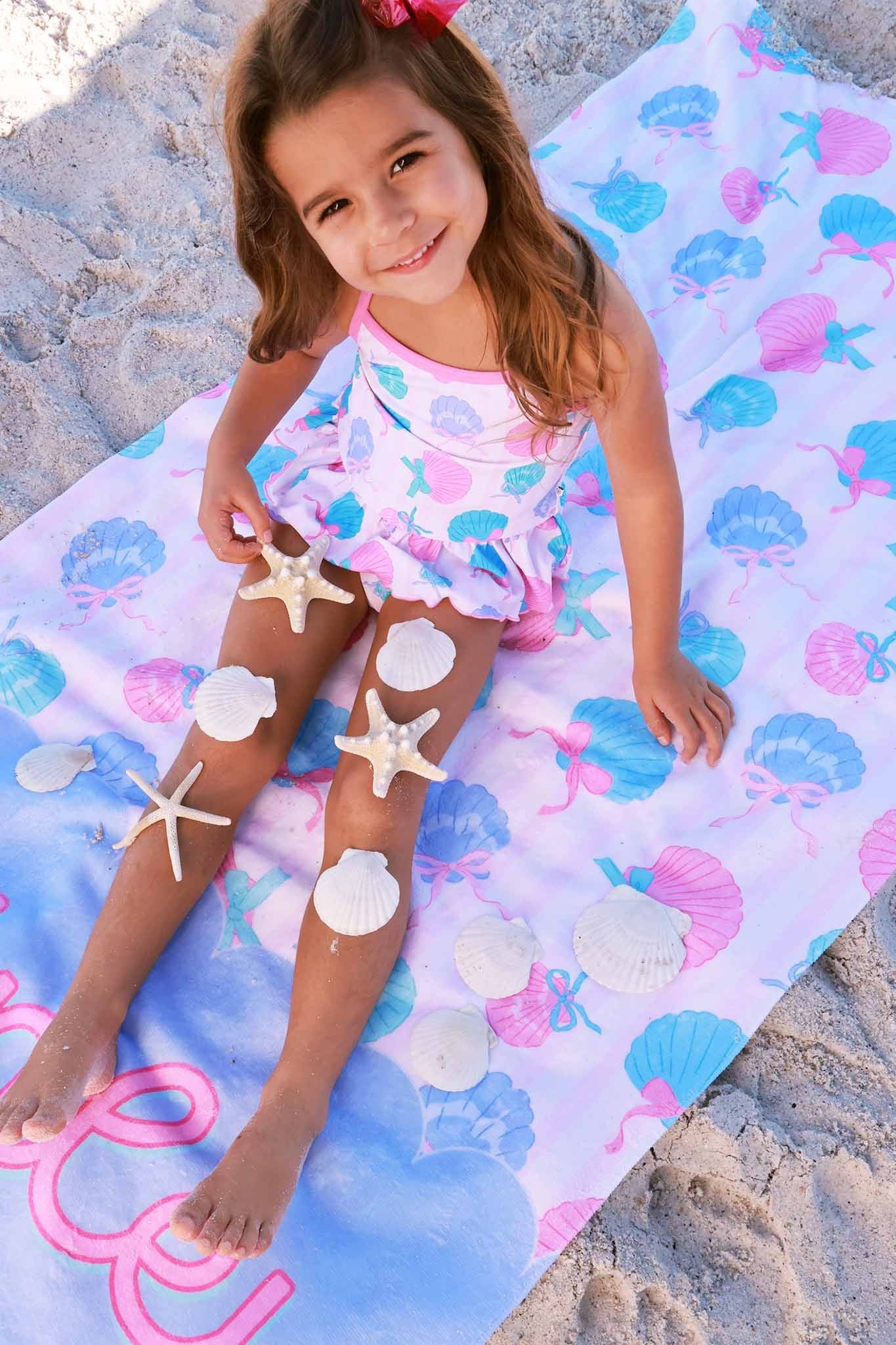 Seaside Sweetie Personalized Kids Beach Towel