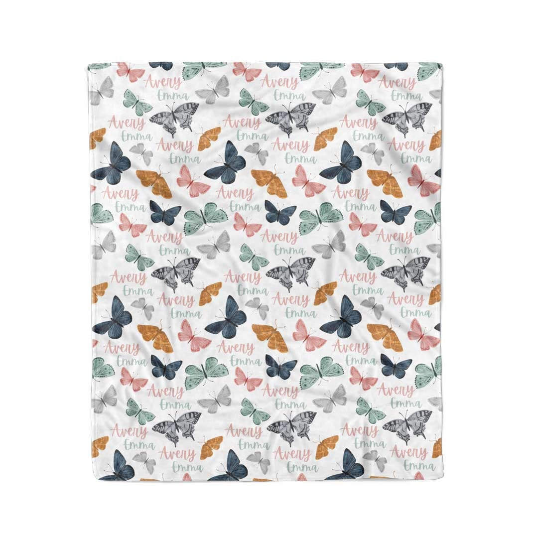 Bentley's Butterfly Personalized Kids Blanket