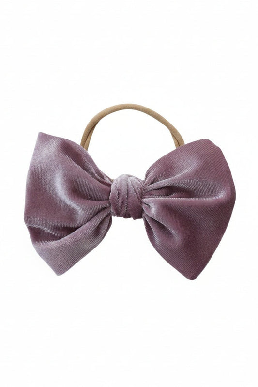 Velvet Bow Headband - Lilac
