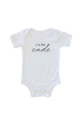 Personalized My Name Starts With Graphic Bodysuit | White