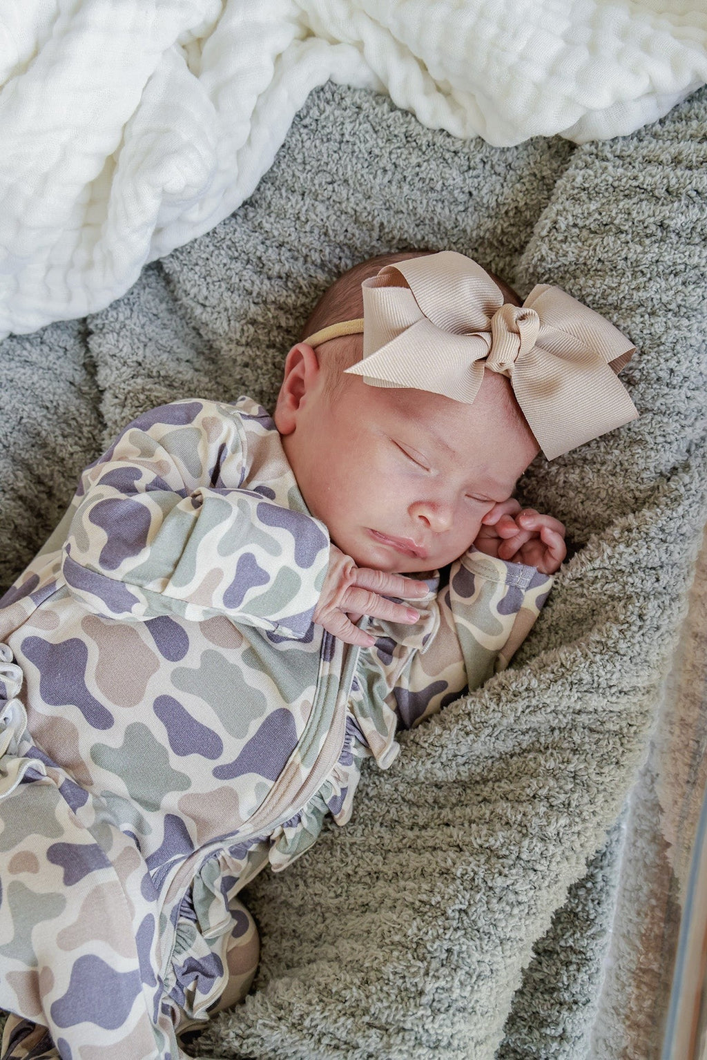 Ribbon Bow Headband | Taupe