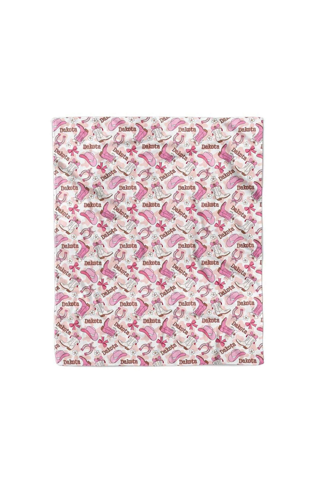 Rodeo Dreams Personalized Kids Blanket | Pink