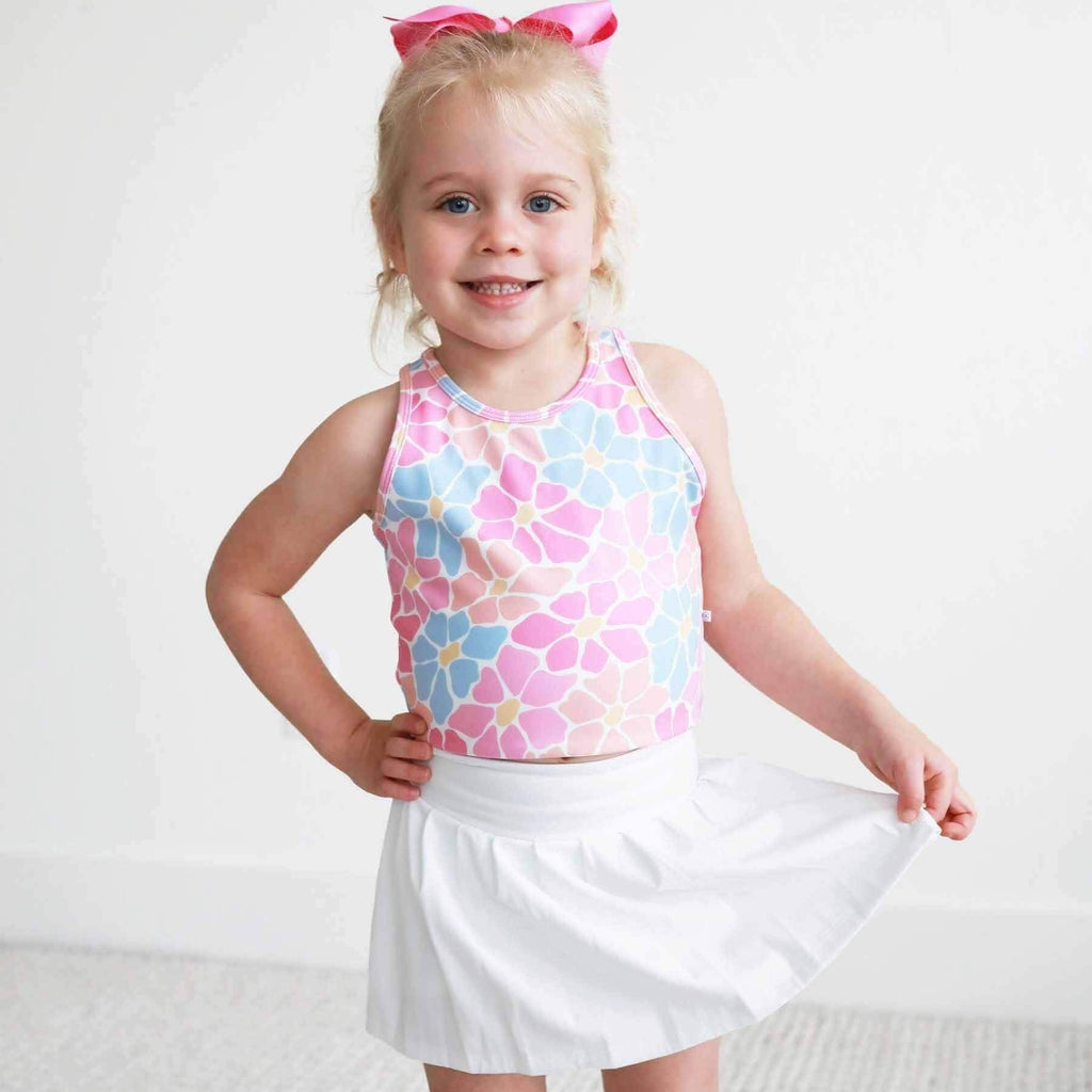 Kids CloudActiveTM Athletic Pleated Skirt | White
