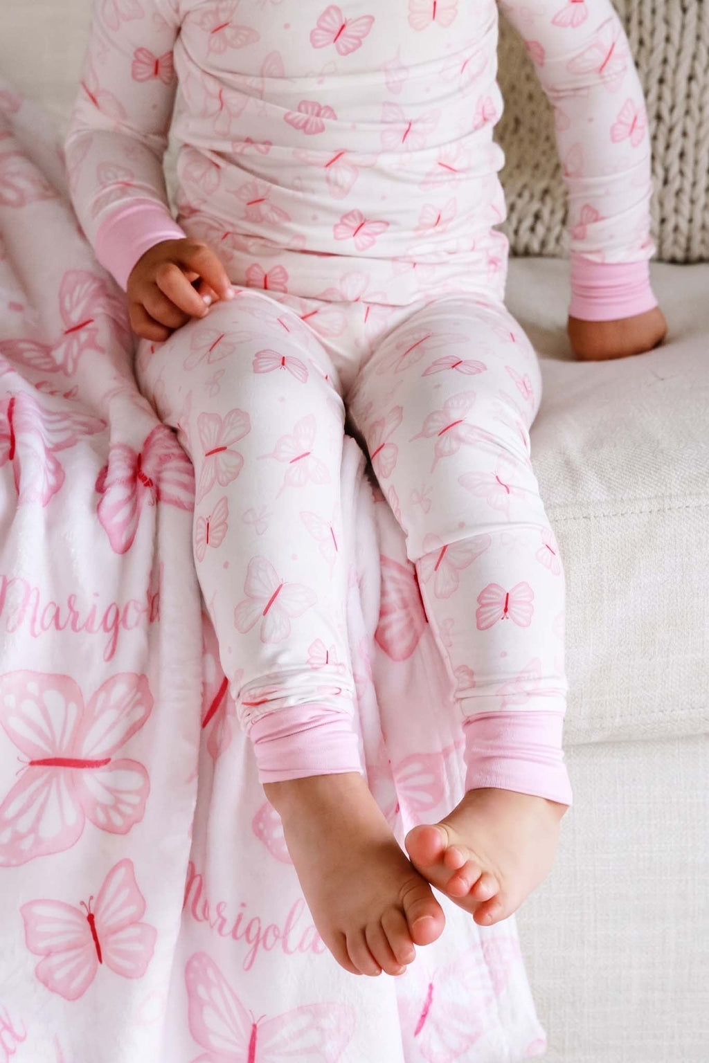 Personalized Kids Blanket | Blooming Butterflies