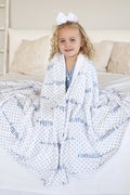 Snuggle Spots Personalized Kids Blanket | White