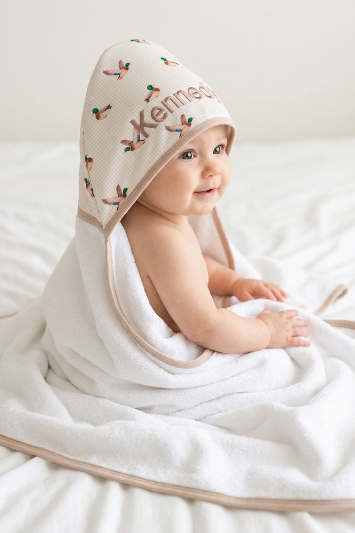 Kids Embroidered Bamboo Hooded Towels