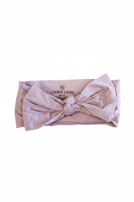 Solid Dusty Purple Knit Large Bow Headwrap
