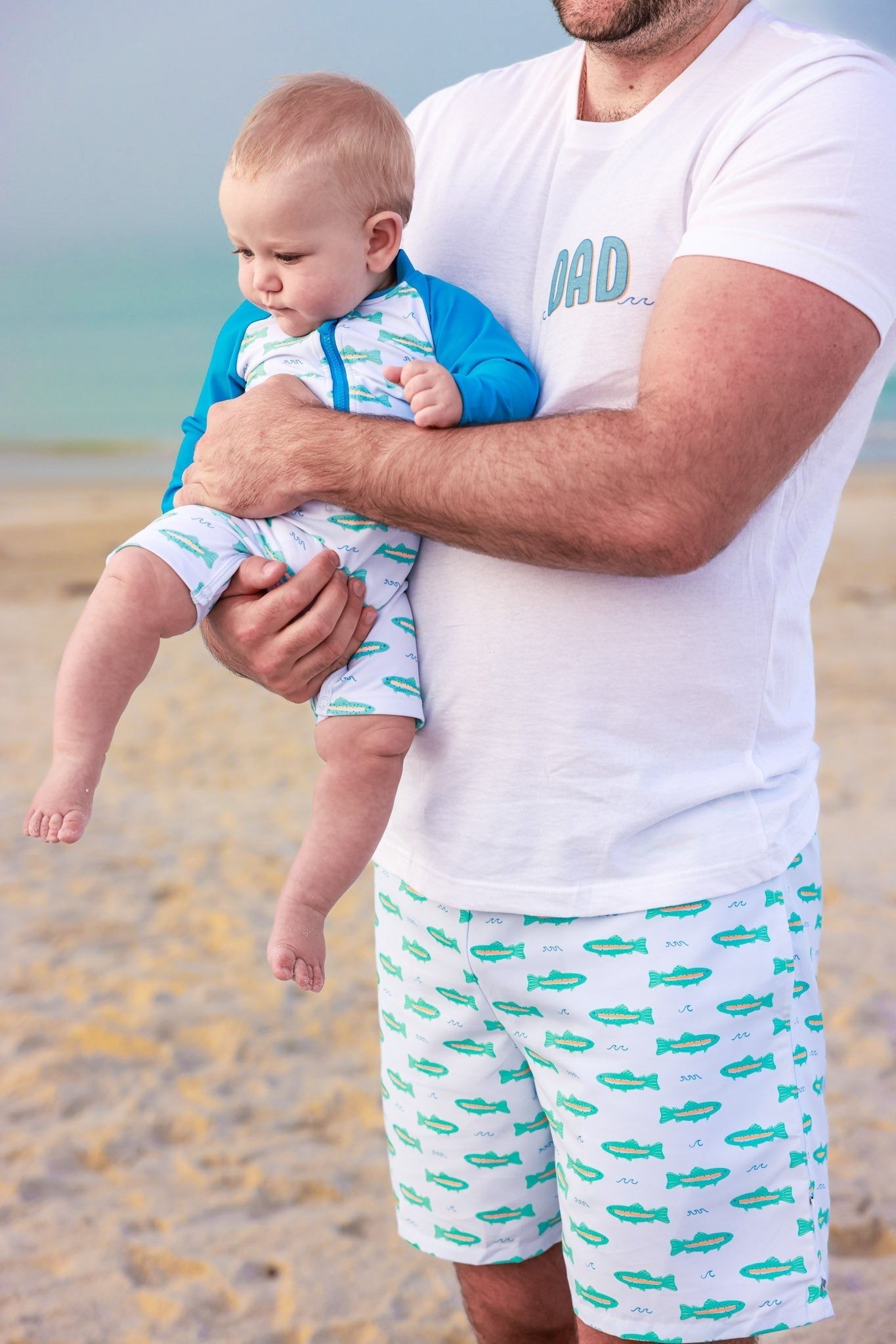 Tiny Trout Dad Graphic Tee | White
