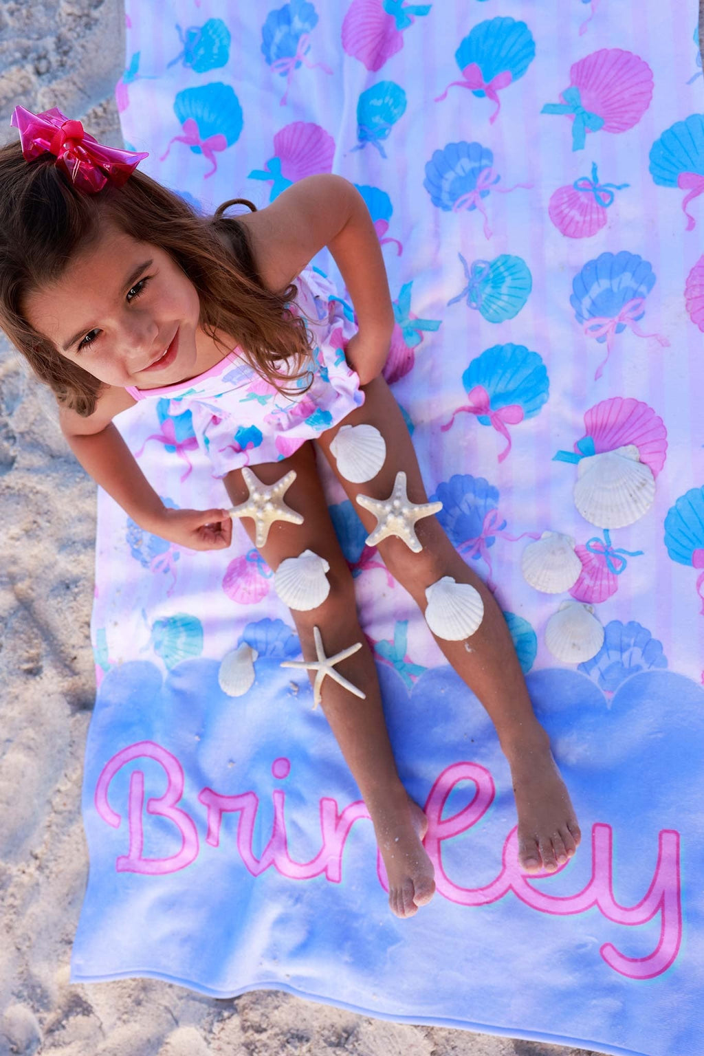 Seaside Sweetie Personalized Kids Beach Towel